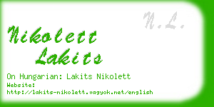 nikolett lakits business card